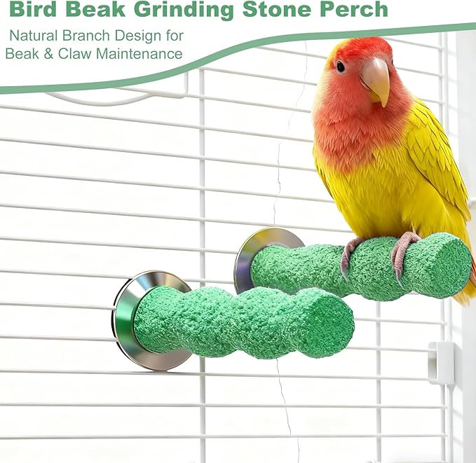 Bird Beak Grinding Stone Parrot Cockatiel Parakeet Nail Trimming Grinder Trimmer for Birds Cage Accessories