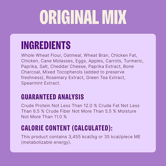 Wellness Old Mother Hubbard Classic Original Mix Dog Biscuits, Natural Training Treats, 4 Flavors, Mini Size, 20 oz Bag