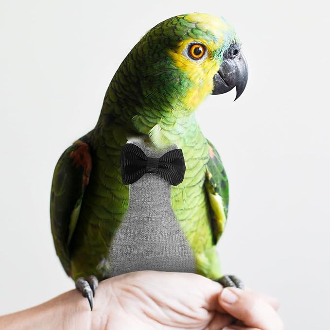 balacoo Washable Bird Diapers Reusable Lightweight Parrot Flight Suit Skin-Friendly Decorative Bird Costume for Cockatiels Lovebirds Conures Pigeons