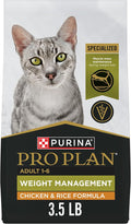 Purina Pro Plan Weight Control Dry Cat Food, Chicken and Rice Formula - 3.5 lb. Bag