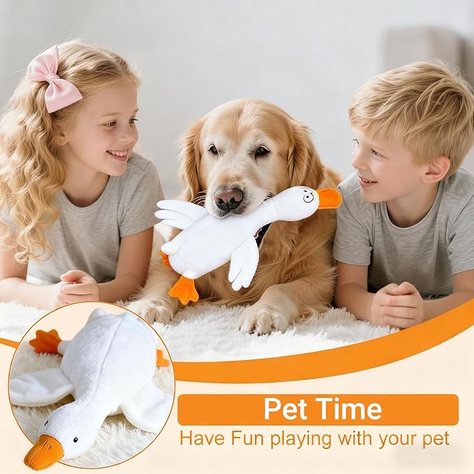 White Duck Dog Toys,2026 New White Duck Dog Toys,Realistic Goose Design Dolls Suitable for Dogs Chew and Play Best Pet Supplies(19.68inch)