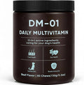 DM-01 Daily Multivitamin, Multivitamin Itch Relief Chews for Dog, with Folic Acid, Salmon Oil, Chondroitin & Natural Vitamins, Skin and Coat Healthy, Digestive & Boost Immunity, 60 Chew (Beef)