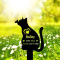 Personalized Butterfly Cat Memorial Grave Marker, Custom Memorial Cat Garden Stake Metal Pet Grave Marker, Customized Cat Grave Marker Memorial Plaque Garden Cemetery Decoration