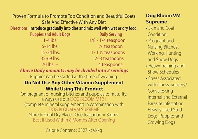 VM Supreme | The Ultimate Vitamin & Mineral Supplement for Dogs | Real Cheese Flavor | (11 oz.)