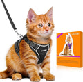 Halypet Cat Harness and Leash Set [MAX Safety 4th-Gen Upgrade] Escape Proof Adjustable Cat Leash Comfortable Soft Vest Easy to Wear Kitten Harness with Reflective Strip for Cats Walking, XS Black