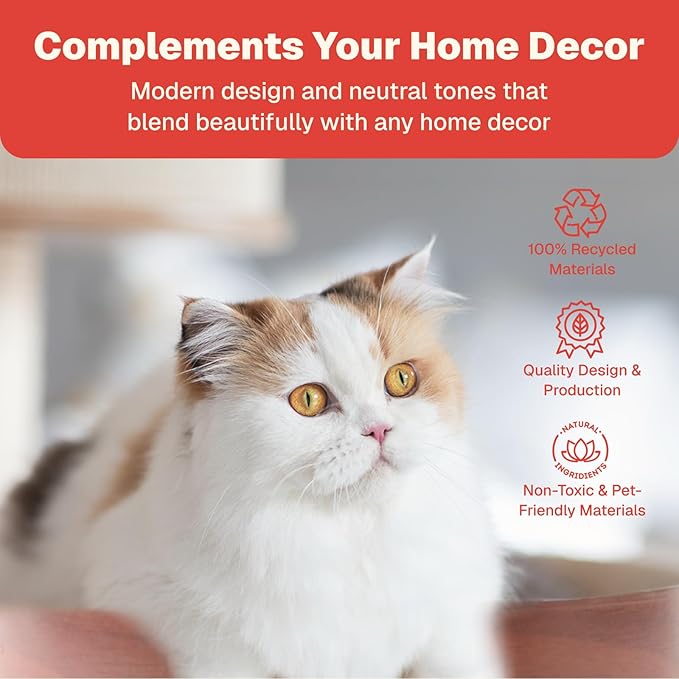 Selly's Den Bowl Shaped Cat Scratcher Round Cardboard Cat Bed and Scratcher in One, for Lounging and Scratching (16 inches)