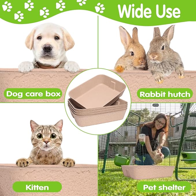 8 Pack Disposable Cat Litter Box, Travel Litter Box,Eco Friendly 100% Recycled Paper