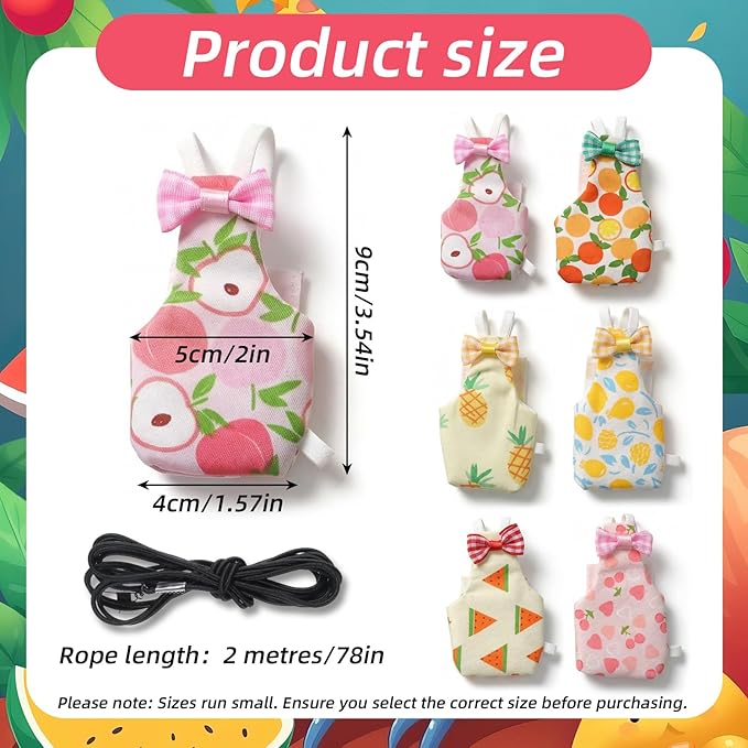 7 Pcs Bird Diaper - Reusable Parrot Diaper with Waterproof Inner - Cute Chicken Pants Pet Diapers Nappy for Parakeet, Cockatie,l Mini Macaw, Canary, Pet Chicken & Duck