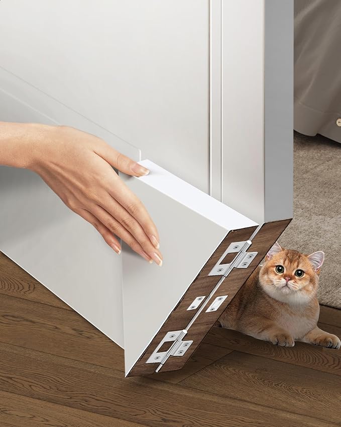 Thin Cat Door Hinges - Cat Door Kit for Left and Right Doors, for Interior and Exterior Doors. Cat Doors Corner in The Corner Provides a Safe Space for Your Cat