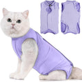 Avont Cat Recovery Suit - Kitten Onesie for Cats After Surgery, Cone of Shame Alternative Surgical Spay Suit for Female Cat, Post-Surgery or Skin Diseases Protection -Purple(S)