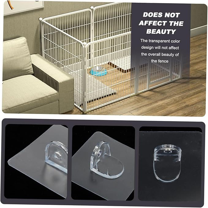 Toyvian 8Pcs Slip Pet Cage Fixator Self Adhesive Holder for Dog and Cat Fences Indoor Use Durable and Lightweight Design Easy Installation and Compact Storage
