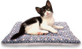 FJWYSANGU Fluffy Pet Cat Blanket Soft Coral Velvet Pet Puppy Cushion Mat Warm Cover Soft Pad Mat(Star V2/Dark Blue,Large)