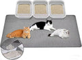 Large Cat Litter Mat, 46x32 Inches Extra Large Double Layer Honeycomb Cat Litter Trapping Mat, Non Slip Waterproof Urine Proof Mat, Scratch Resistant Durable Litter Rug