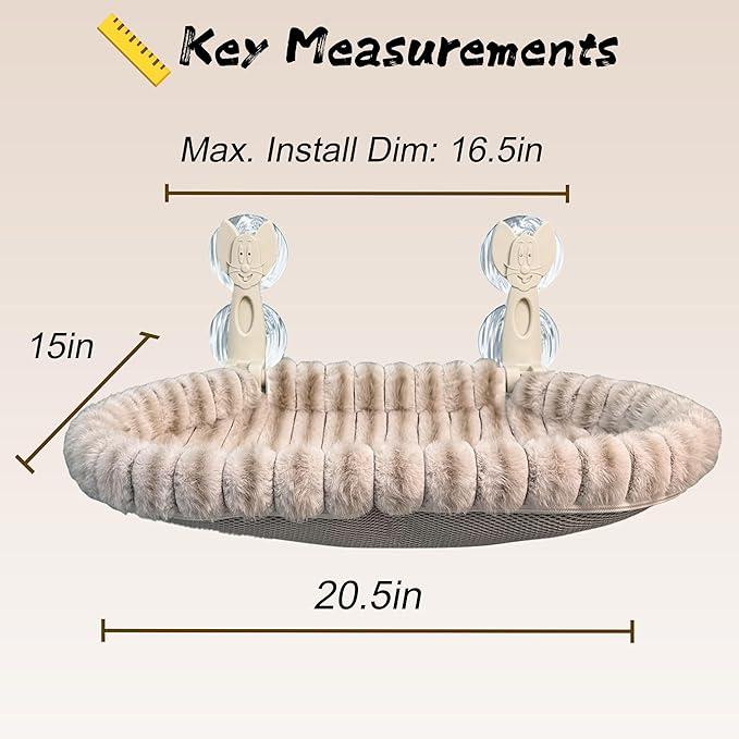 2-Pack Cat Window Perch & Hammock with Free Window Bird Feeder - Exquisite Soft Wool Fleece, Safe & Comfortable Design with 4 Strong Suction Cups - Ideal for Large Cats (Pink, Large)