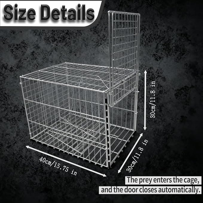 Pigeon Cage,One Way Entry Pigeon Trap, Portable and Easy to Assemble Outdoor Bird Cage with Escape Proof Design Spacious Bird Cage Pigeon Cage Suitable for Parrots