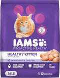 IAMS Proactive Health Healthy Kitten Dry Cat Food with Chicken, 16 lb. Bag
