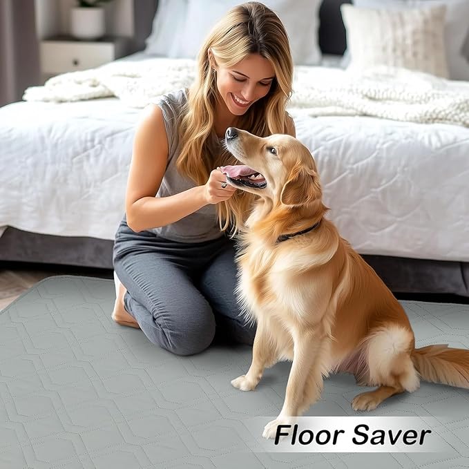 hyha Waterproof Dog Bed Blanket, Soft Pet Blankets, Waterproof Couch Cover for Dogs, Reversible Sofa Covers Washable for Furniture (40x90 Inch, Grey/Dark Grey)