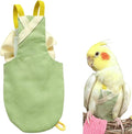 Bird Flight Suits Diapers, Parrot Flight Suits Diapers for Quaker Parakeets Cockatiels Conures Macaw African Grey, Bird Diaper, Parrot Clothes (Green B,XL)