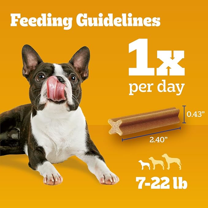 Pedigree Dentastix Dental Chews for Dogs, Small and Toy Breed Dog Treats, Original with Real Chicken, 20.3 oz. Bag (84 Treats Total)