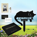 Personalized Memorial Marker for Departed Feline Friends, Handcrafted Cat Grave Stone