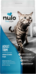 Nulo Freestyle High Protein Trim Cat Food, Salmon & Lentils Recipe - Natural Grain-Free Dry Cat Food for Weight Management with l-Carnitine, Natural Fiber, & Probiotics, 2 lb Bag
