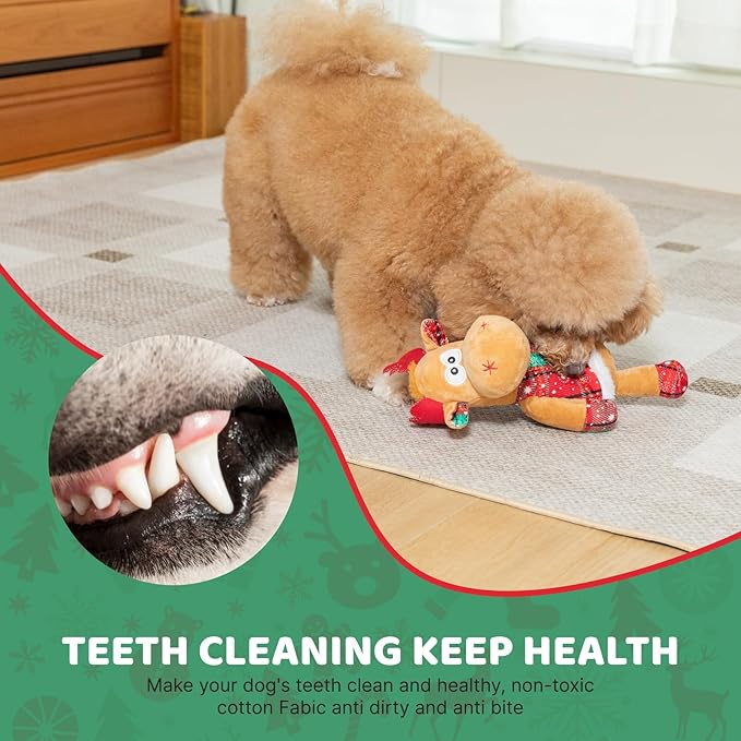 Dog Toys for Aggressive Chewers Indestructible Squeaky Dog Toys Octopus-Tug of War Dog Toys for Large Breed Tough Interactive Stuffed Dog Chew Toys for Puppies Small & Large Dogs