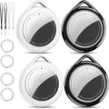 Air Tag Wallet Tracker 4-Pack Apple MFi Certified | Find My Compatible, Waterproof, 100dB Alarm, Replaceable Battery for Keys Pets Luggage, Works with iPhone iPad (iOS Only)