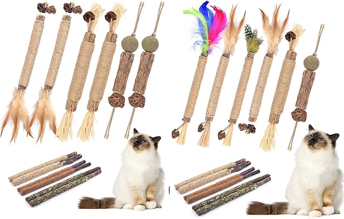 TINDTOP Catnip Chew Toys for Cats, 12 Pack + 12 Pack