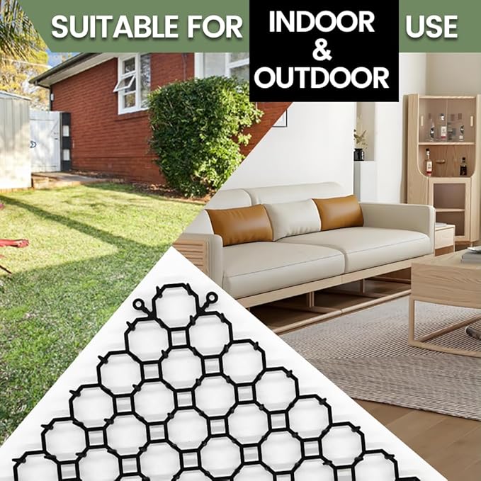 16 x 13 inch Scat Mat for Cat, 8 Pack Cat Deterrent Mat with Spikes for Indoor & Outdoor Use, Humane Pet Repellent to Keep Animal and Dog Away from Furniture, Plants and Yard