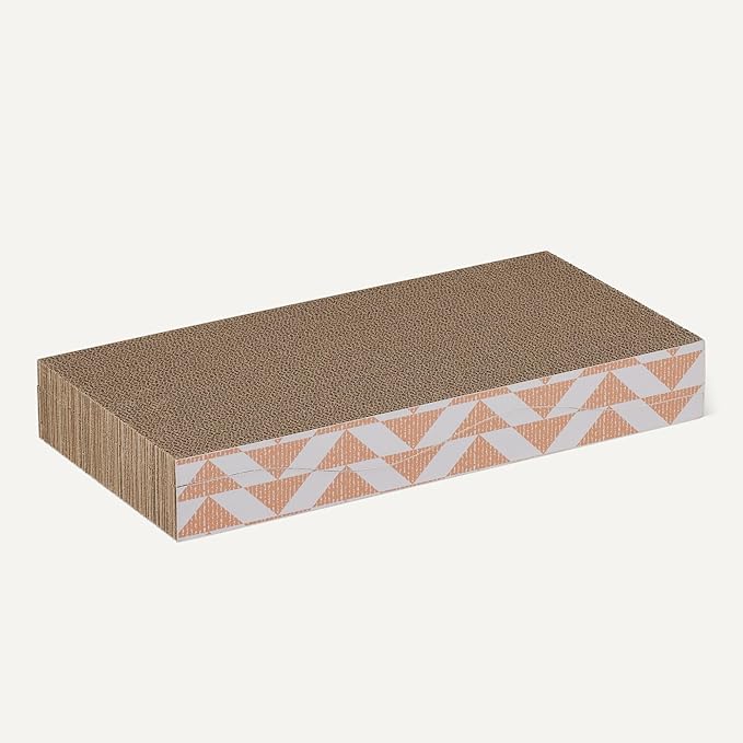 Amazon Basics New Cat Scratch Post, Single Layer with Curve, 16.5 x 8.1 x 1.6 in, 2-Pack