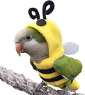 Bird Costume Diaper Flight Suit Bee Shape Hoodie Clothes Cosplay Photo Prop for Parrots Parakeet Cockatiel Sun Conure, Small Animals Apparel (Bee with Diaper, Small), Green (BPF1)