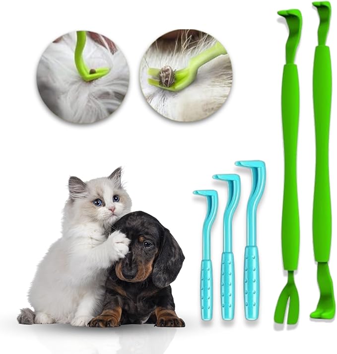 Tick Remover Tool - Safe & Easy Tick Remover for Humans and Pets - Effective Tick Remover for Cats and Dogs - Small to XL Tick Removal Tool for Dogs - Twist & Pull Tick Removal Kit (Set of 5)