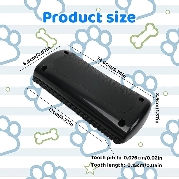 Deshedding Dog Brush, Dog Grooming Brush for Shedding, Pet Hair Removal Tool for Cats and Dogs, Ergonomic Handle for Daily Pet Grooming, Black