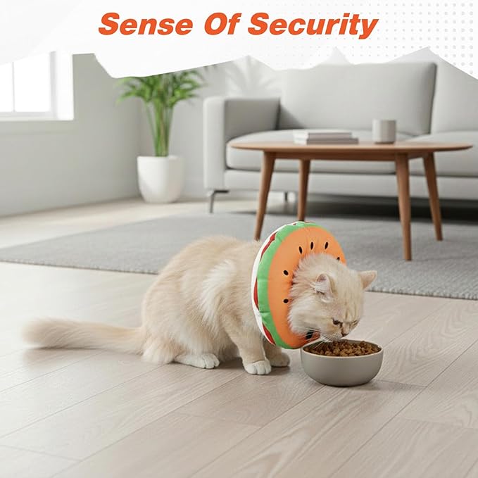 Cat Cone Collar Adjustable Soft Cat Cone to Stop Licking Scratching Comfy Elizabethan Collars Cute Lightweight Comfortable Donut Collar for Small Dogs Cats Kitten After Surgery