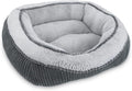 SIWA MARY Dog Beds for Small Medium Large Dogs & Cats. Washable Pet Bed, Orthopedic Dog Sofa Bed, Luxury Wide Side Fancy Design, Soft Calming Sleeping Warming Puppy Bed, Anti-Slip Bottom