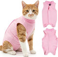 2Pcs Cat Spay Recovery Suit Female,Breathable Cat Onesie for Cats After Surgery Spay Kitten Surgery Recovery Suit Female Cone of Shame Alternative for Cats Anti Licking for Anti Licking Wounds (PinkM)