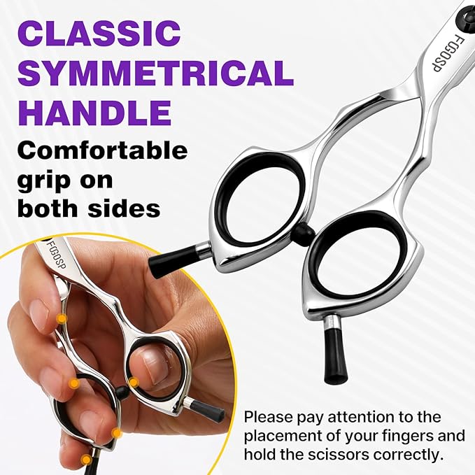 Chunkers Dog Grooming Scissors Professional Thinning Shears for Dogs Trimming 70% Thinning Rate 19 Teeth Symmetric Handle Light Weight for Pet Groomers or Family DIY Use