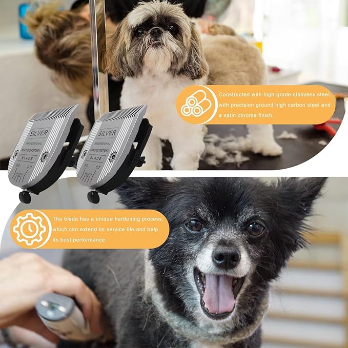5-in-1 Multifunctional Pet Hair Clipper Replacement Blades 2pcs/Set for Wah l Professional Animal for Arcos Bravura Chromado Creativa Figura Motion Cordless Animal Trimming Grooming Blades