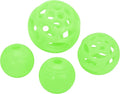 Chew King by Mammoth Glow-in-the-Dark Dog Fetch Balls (4-Pack Combo), Lattice & Rubber Fetch Toys for Night Play, High Bounce, Rechargeable Under Any Light, Multiple Sizes