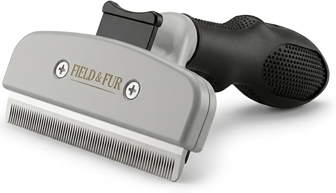 Field & Fur Dog Deshedding Tool, Undercoat Brush for Dogs & Cats, Removes Loose Fur, One-Click Release, Heavy Shedding Grooming Tool for Goldendoodles, Long Hair & Double Coats