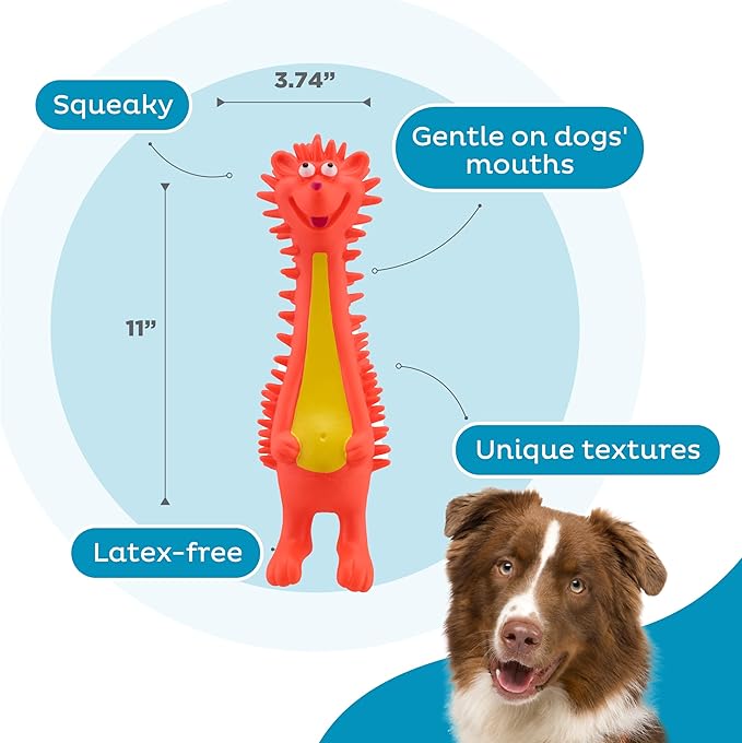 Outward Hound Latex-Free Big Squeak Hedgehog Dog Toy