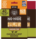 Earth Animal No Hide Stix - Long Lasting Rawhide Free Small Dog Chews Sticks, Chicken & Beef Variety Bundle - 40 Count Value Pack