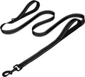 Joytale Dog Leash Heavy Duty for Large Dogs that Pull, Double Handle for Traffic Control, Double-Sided Reflective Leashes for Large Medium Dogs Night Safety, 5FT, Black