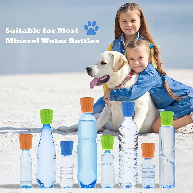 Portable Outdoor Shower For Dogs,Portable Shower Head,Bottle Attachment For Portable Outdoor Shower,Works with Most Plastic Water or Soda Bottles from 16 oz to 2 Liters(Orange)