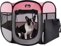 Dog Cat Playpen, Portable Foldable Dog Playpen Outdoor/Indoor Tent Crate Cage with Zipper Top Cover Door for Small Pet, Enclosed Dog Kennel for Kitten/Rabbit/Puppy