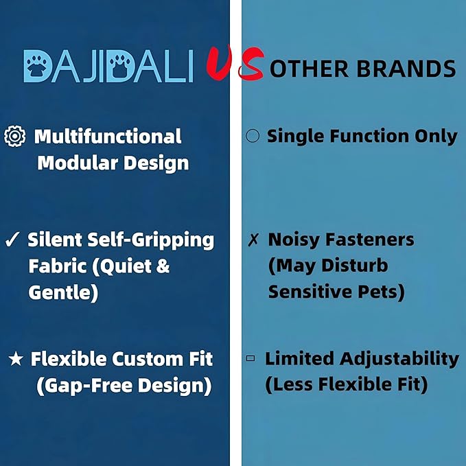 DAJIDALI® Dog & Cat Anxiety Vest & Spay Recovery Suit – Silent Calming Wrap for Surgery, Thunderstorms – Breathable Cone Alternative