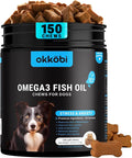 Omega 3 Chews for Dogs - 150Pcs - Dog Skin and Coat Supplement - Rich in EPA & DHA Fatty Acids - Itching Skin Relief Chews - Reduce Hair Shedding - Made with Fish Oil - Chicken