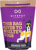 Doghouse Rock Dog Treats, 11 oz by GivePet - Premium Dog Training Treats, Grain-Free with No Artificial Flavors - Bacon, Peanut Butter and Banana Dog Snacks - Dog Treat Bag, Made in USA
