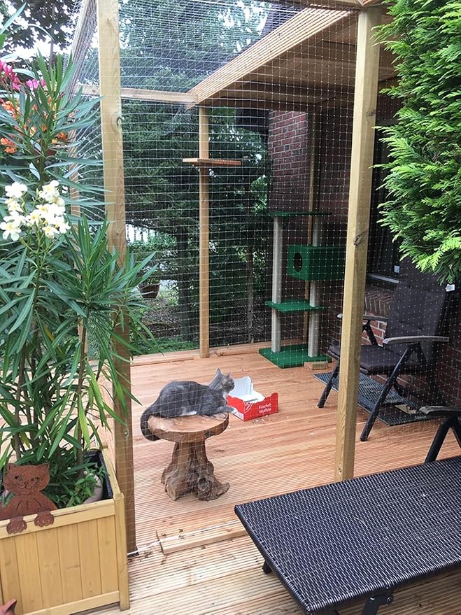 Cat Netting 10 * 13ft Cat Anti-Fall Net Duralble Nylon Balcony Screen for Pets Pet Safty Netting for Windows and Patio