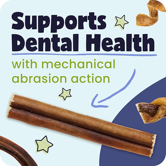 Pawstruck Natural 5” Braided Bully Sticks for Dogs, Tough Long-Lasting, Rawhide-Free, Low Odor, Healthy Single Ingredient Chew Treat for Aggressive Chewers, 10 Count, Packaging May Vary